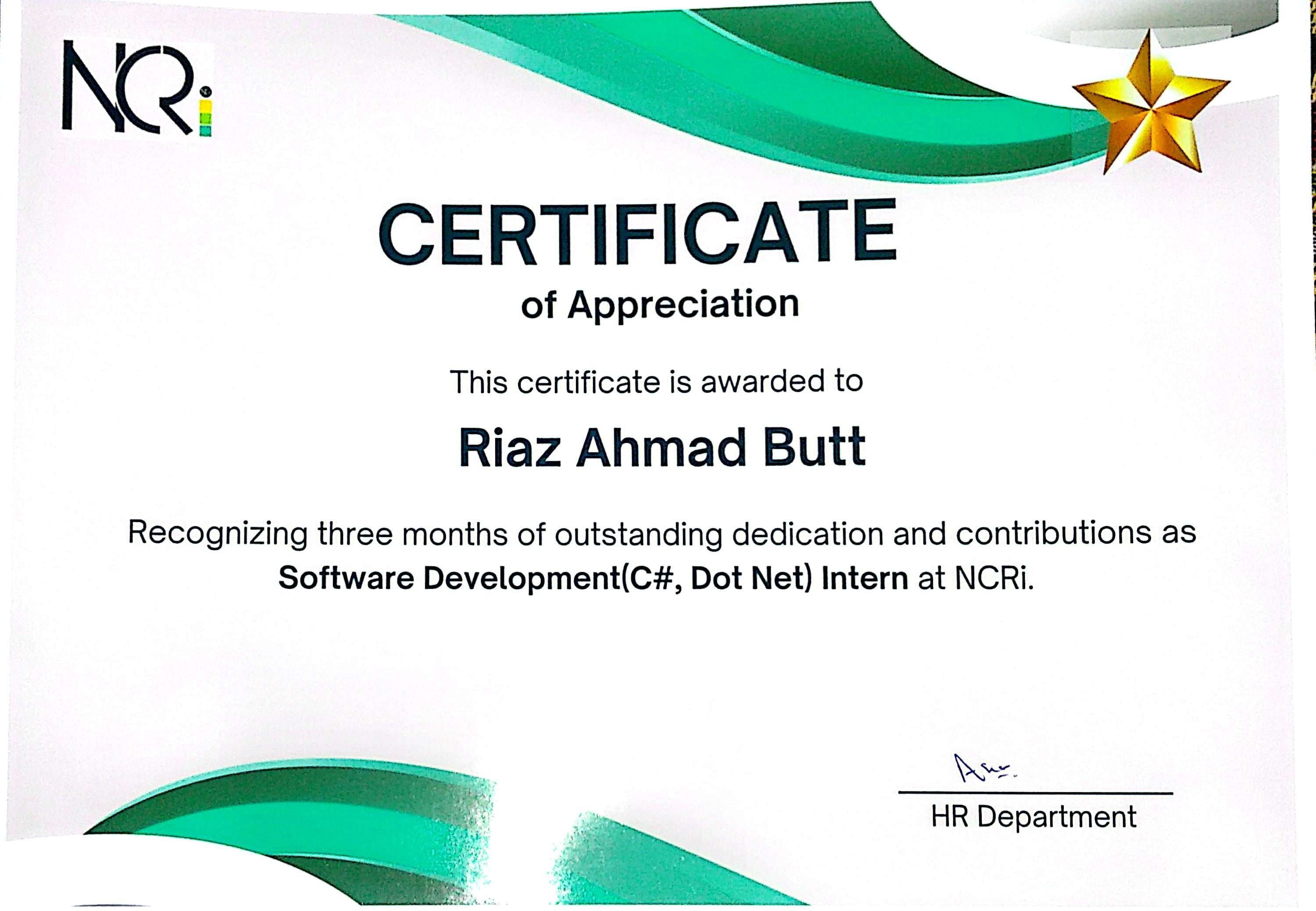 Awarded for successfully completing an internship in MVC .NET and C#, showcasing expertise in web development with ASP.NET Core and C#. avatar